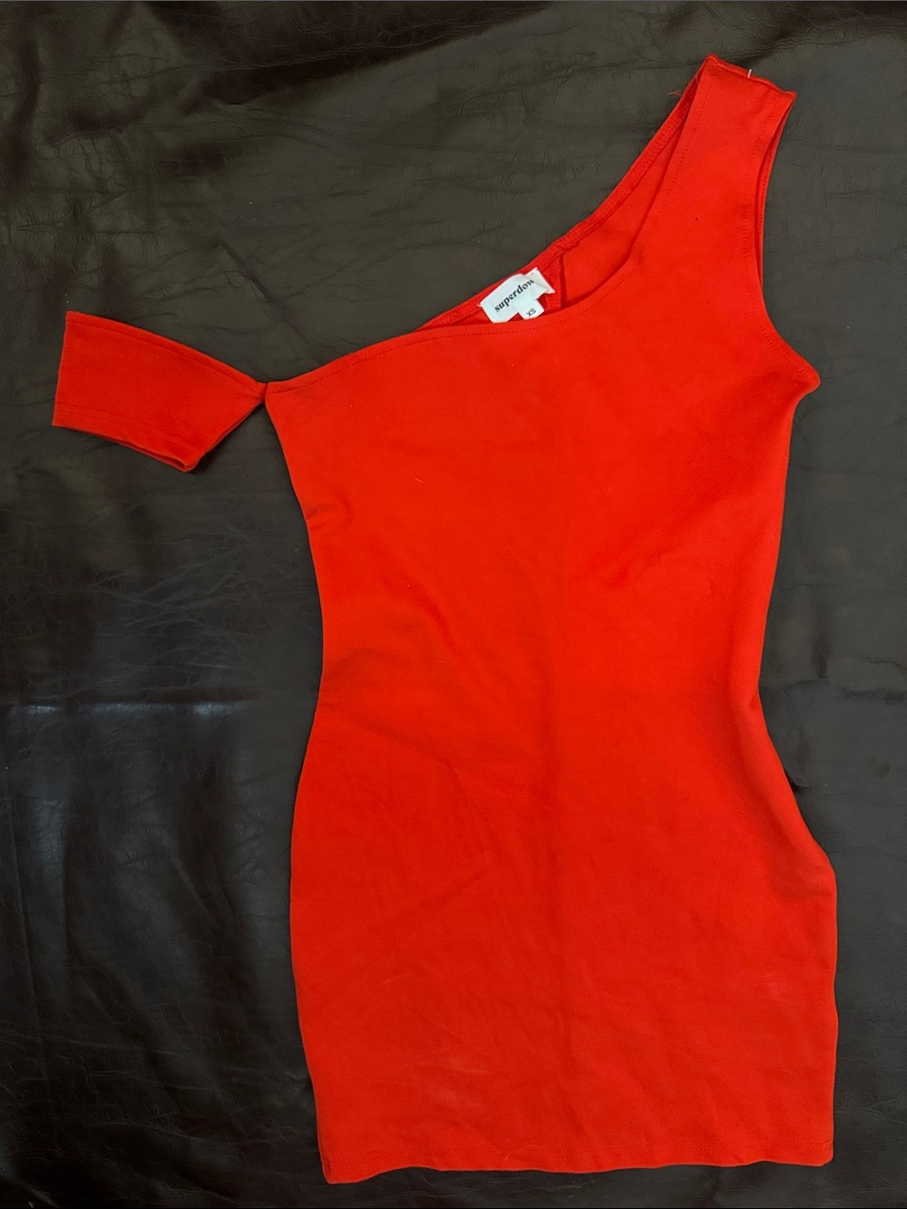 superdown One-Shoulder Red Bodycon Mini Dress